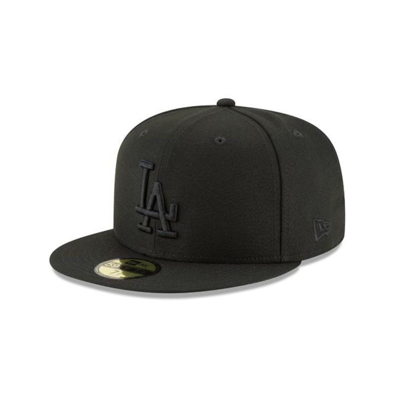 MLB Los Angeles Dodgers Blackout Basic 59Fifty Fitted (GLC1596) - Black New Era Caps